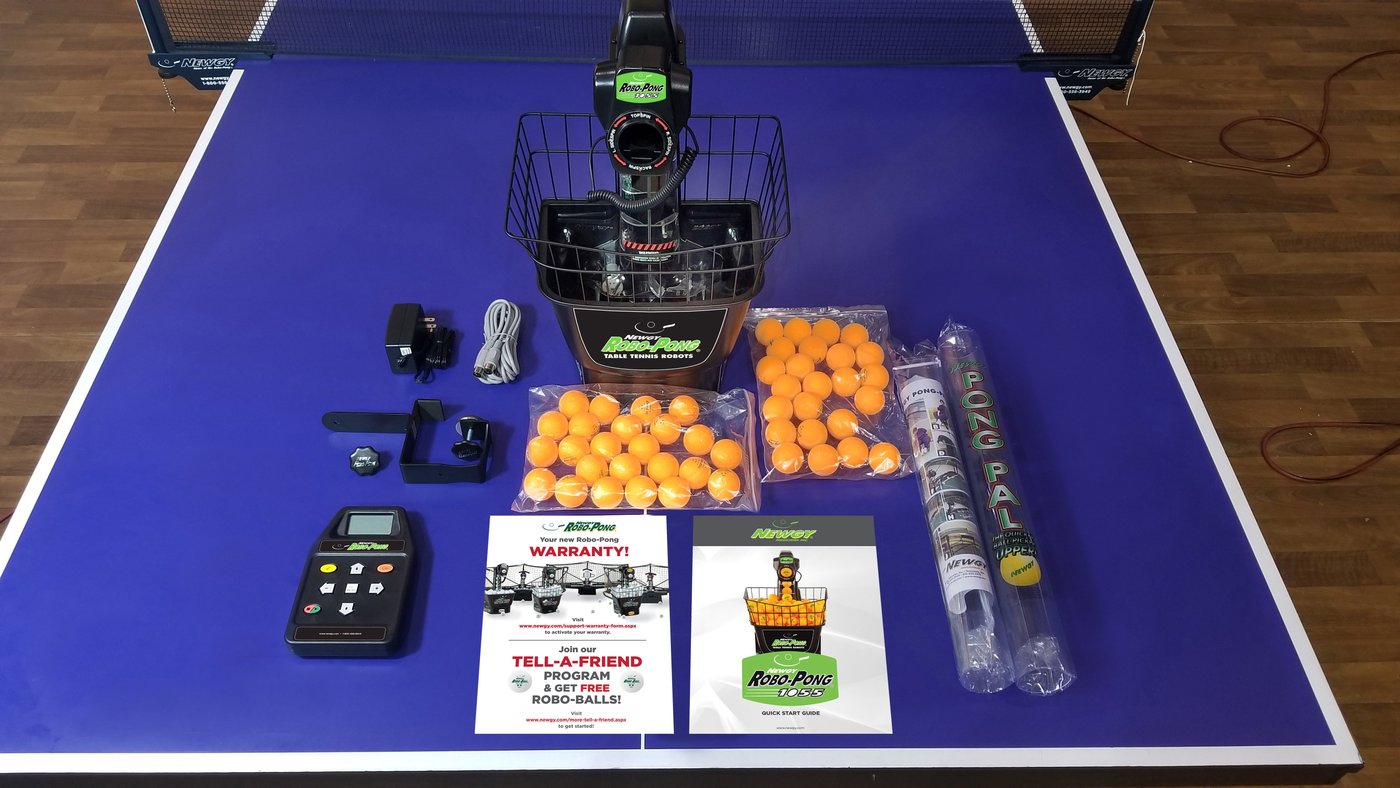 Robo-Pong 1055 - Newgy's Ping-Pong Robot for Table Tennis Tables